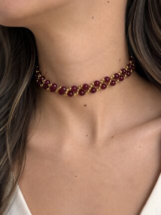 Choker Intreccio in agata