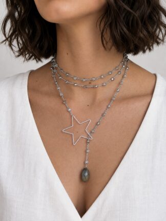 Collana Berta stella argento