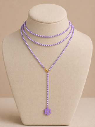Collana Fiore lilla