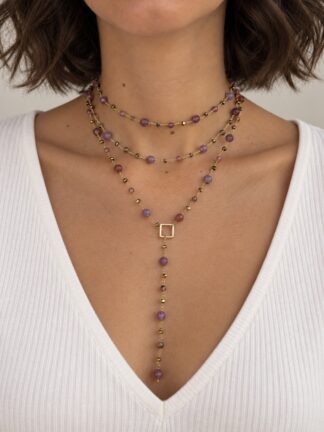 Collana Agata rosa